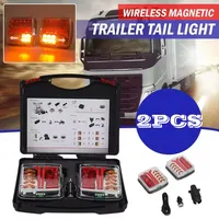 2Pcs 12V 24V 30M Wireless Magnetic LED Tail light Trailer Rear Light Signal Warning Brake Light RV Camper Lorry Truck