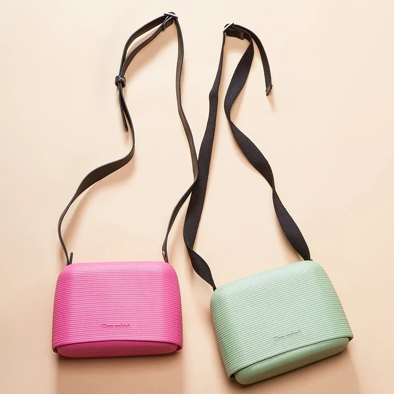 AMbag Obag O bag Style O Pocket Waterproof Mini Candy Color with Leather Belt Strap Women Silica Gel Flap Handbag