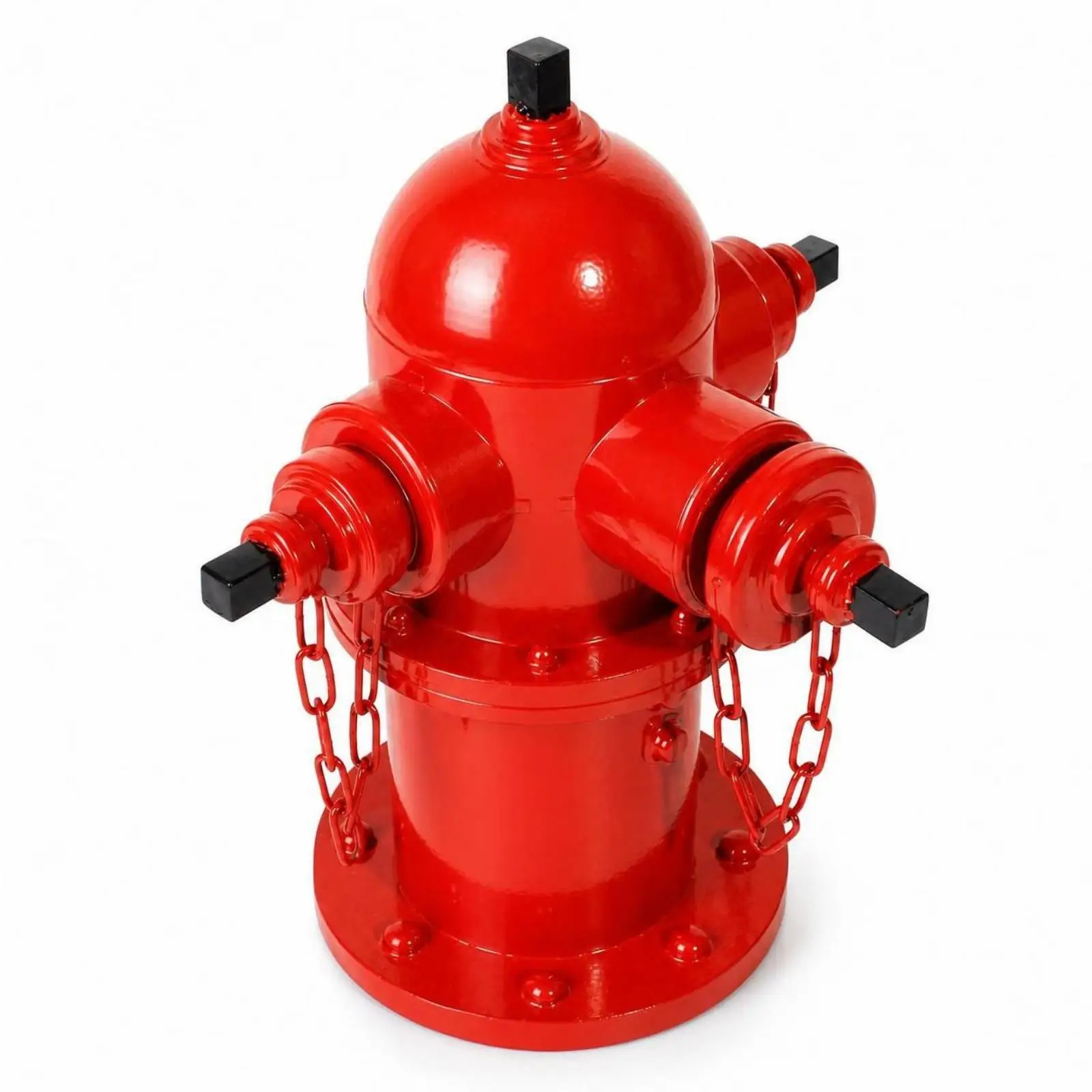 Rustic Metal Fire Hydrant Model for Creative Storefront Display Art
