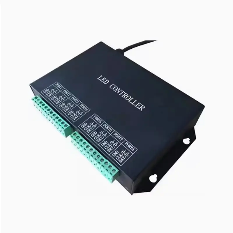 AS95 H801RC LED Full-Color Controller 8-Port Landscape Lighting Low-Voltage Adapter Separate Control US Plug