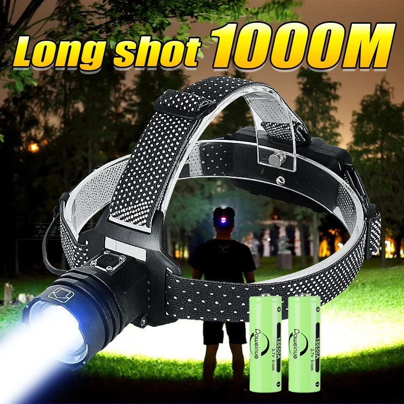 Head Lantern Led Rechargeable Super Bright 3 Modes Head Led Light Camping Fishing Headlamp Waterproof 18650 Battery Head Light