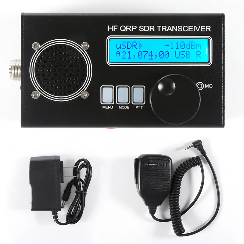 10W Max uSDX 8 Band SDR All Mode USB, LSB, CW, AM, FM HF SSB QRP Transceiver QCX-SSB z ładowarką, wbudowany głośnik,