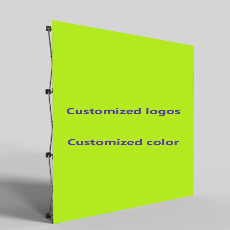 Marco de aluminio emergente de pared de 3M y tela personalizada con Color de logotipo para promoción de escenario, pancartas de pantalla de pared, puerta a puerta