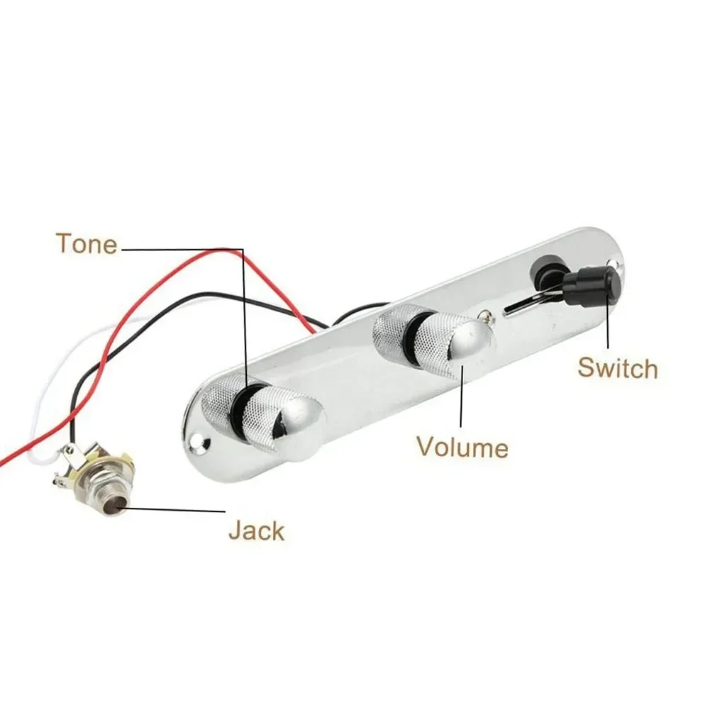 Metallor Tele Prewired Control Plate 3 Way Switch For Tele Telecaster With Guitar Socket Electric Guitar Circuit Board