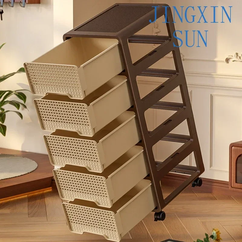 Medieval style removable storage cabinet multi-layer drawer locker large capacity living room locker snack locker