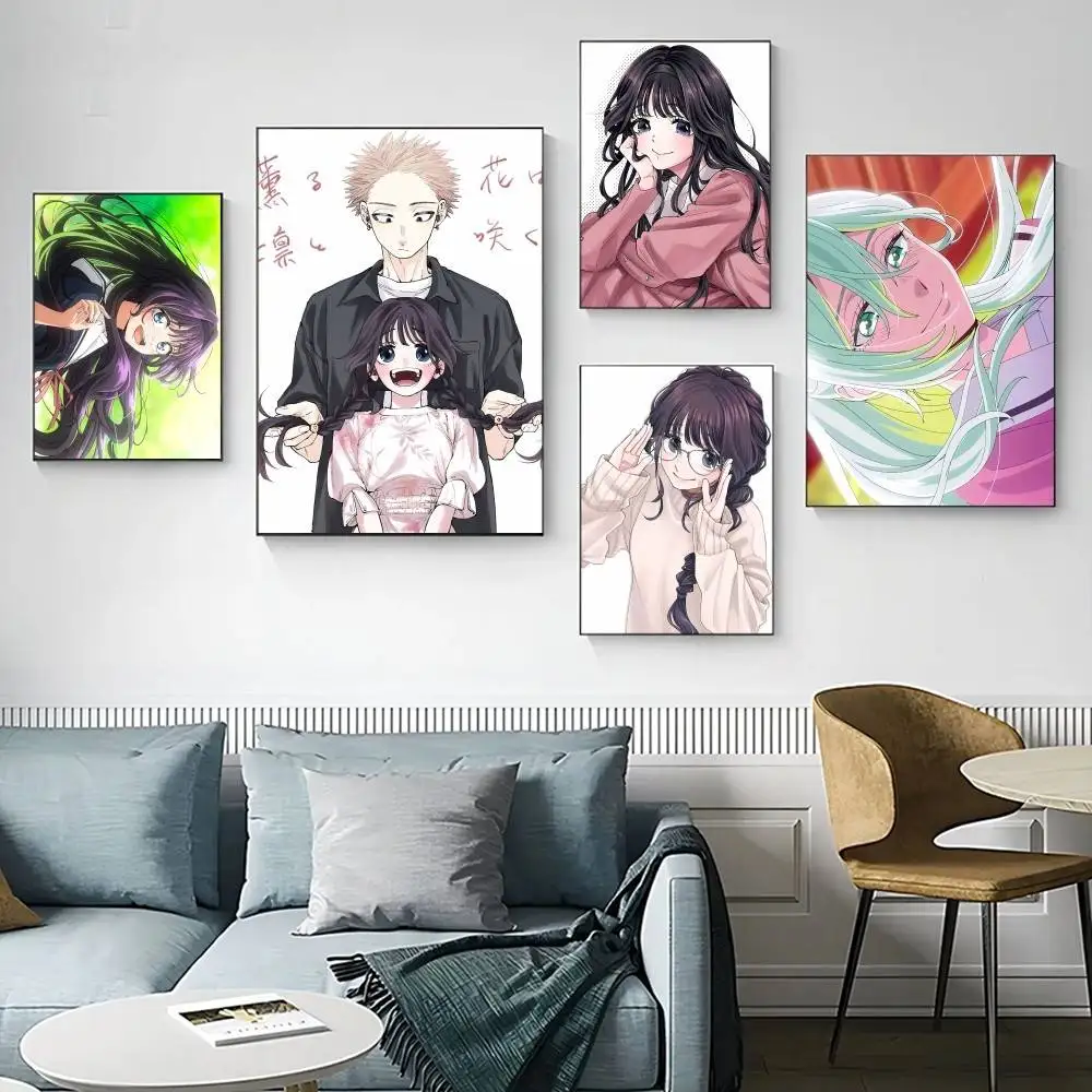 

Kaoru Hana Comics Wa Rin To Saku Poster Fancy Wall Sticker for Living room bar retro decorative painting room