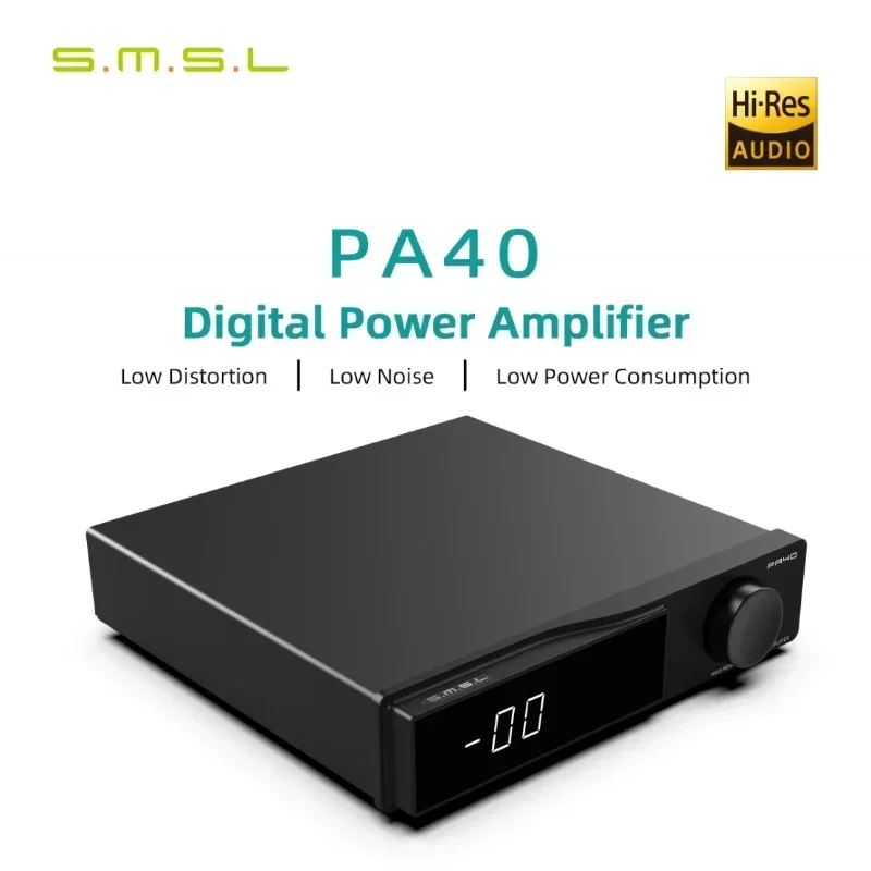 SMSL PA40 مضخم الطاقة الرقمي MA5332 الفئة D EQ باس تعديل ثلاثة أضعاف التحكم عن بعد المدمج في مصدر الطاقة #4