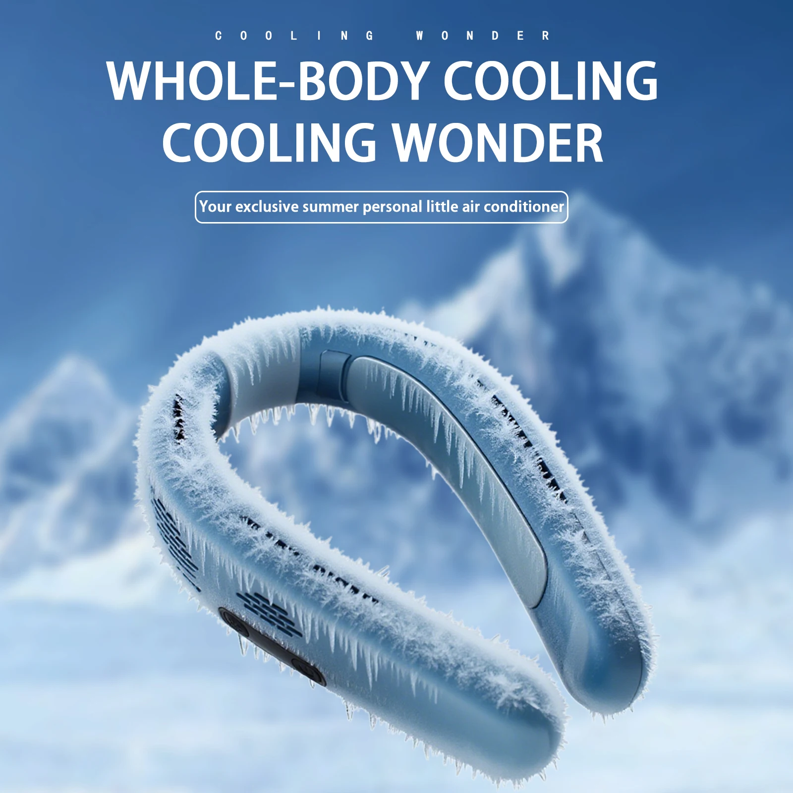 

Quiet Neck Fan Rechargeable Bladeless Ventilador Electric Powered Mini Neck Hanging Fan Portable Neck Cooling Fan