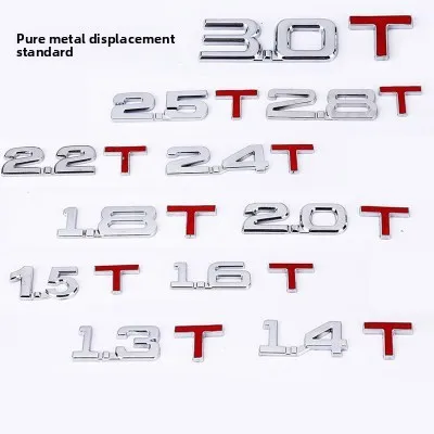 

Автомобильная 3D металлическая наклейка на автомобиль 1,8 т с логотипом автомобиля 1,5 т креативная наклейка объема 2,0TV6V8 наклейка с буквами