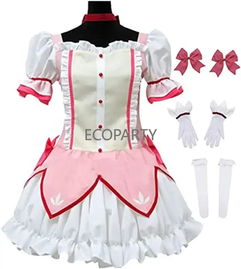 Magi Madoka Magica Cosplay Costume Uniform Dress Halloween Outfit Fantasia Masculina Adulta Anime Clothes Vestido ecoparty