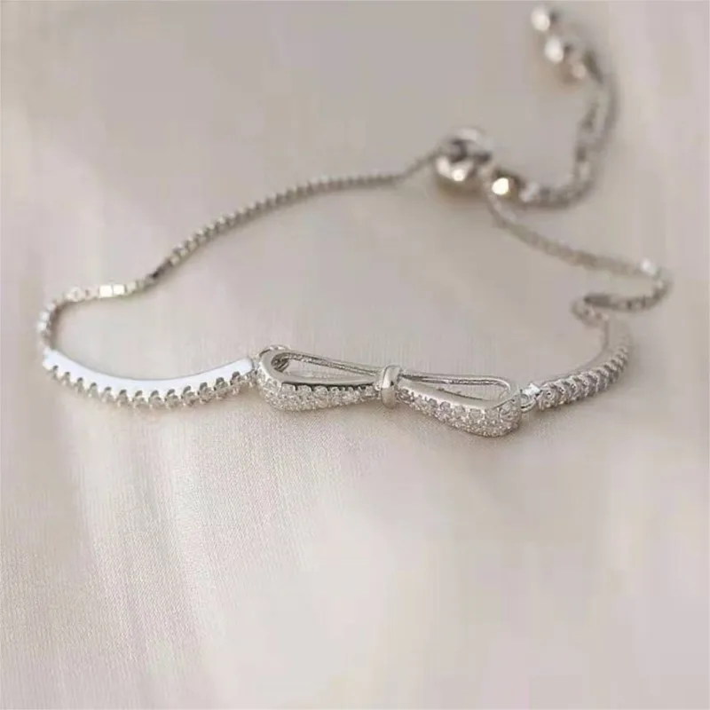 High Quality AAA Zircon Bow Bracelet for Women Fashion Y2K S