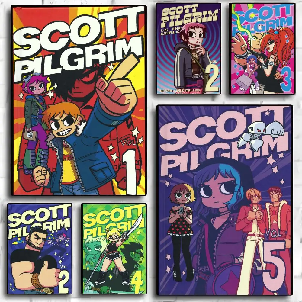 Scott Pilgrim Takes Off Anime Poster Living Room Bedroom Party Bar Decor Moisture-proof Art Wall Painting