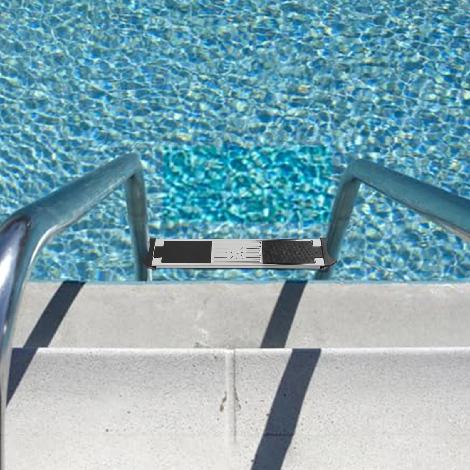 خطوات سلم حمام السباحة من الفولاذ المقاوم للصدأ بدواسة حمام السباحة بدواسات السلم مستلزمات الحدائق الجديدة في الهواء الطلق #2