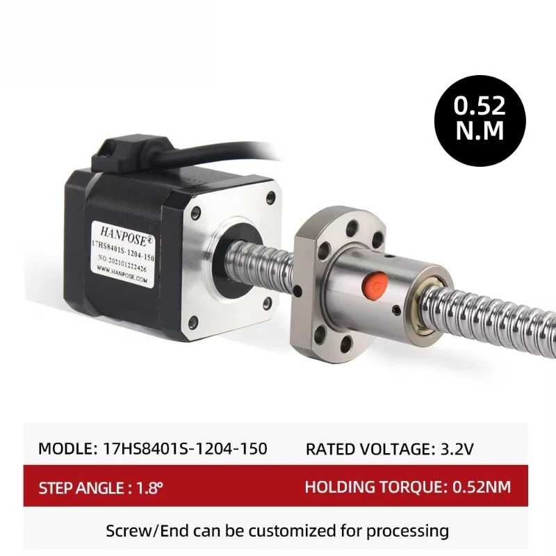 300MM Length  0.52N.M Nema17 Stepper Motor for 3D Printer Ball Screw with Motor Nema17