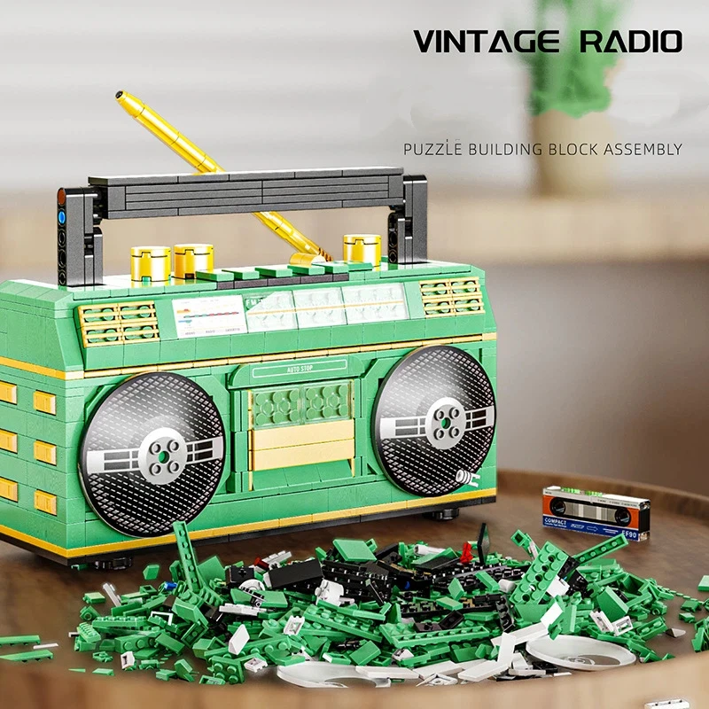 781 + 個シティミニ創造レトロ家電モデルビルディングブロックラジオ MOC おもちゃレンガ子供の誕生日 DIY ギフト