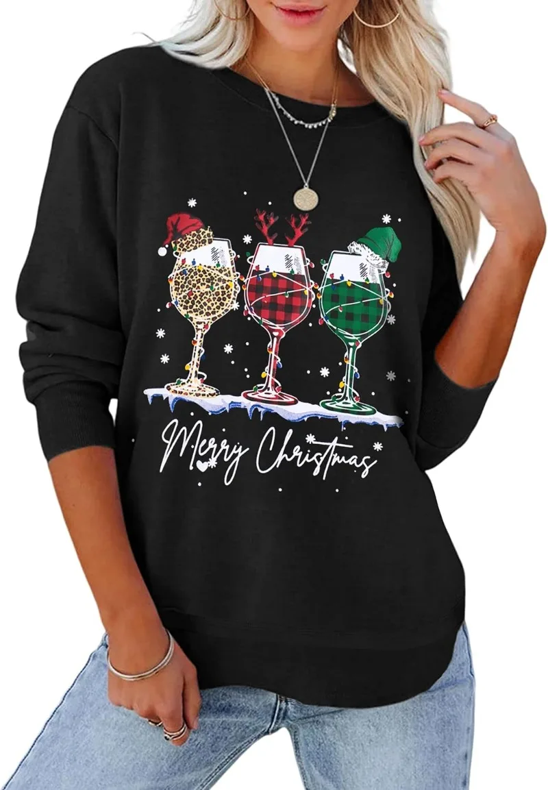 المرأة عيد الميلاد البلوز شجرة عيد الميلاد البلوز هوديس خمر الرجعية المرأة هودي هوديي قميص حراري ملابس شخصية