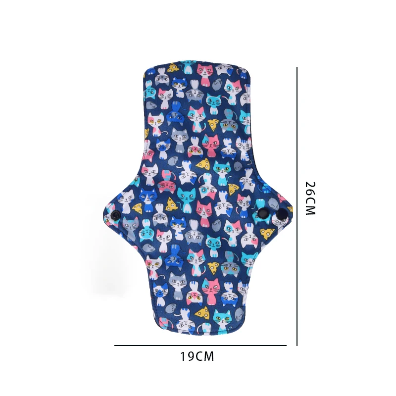 19*26cm Reusable Women Menstrual Pad in Period Washable Feminine Panty Liner Heavy Flow Hygiene Towel Breathable Sanitary Gasket