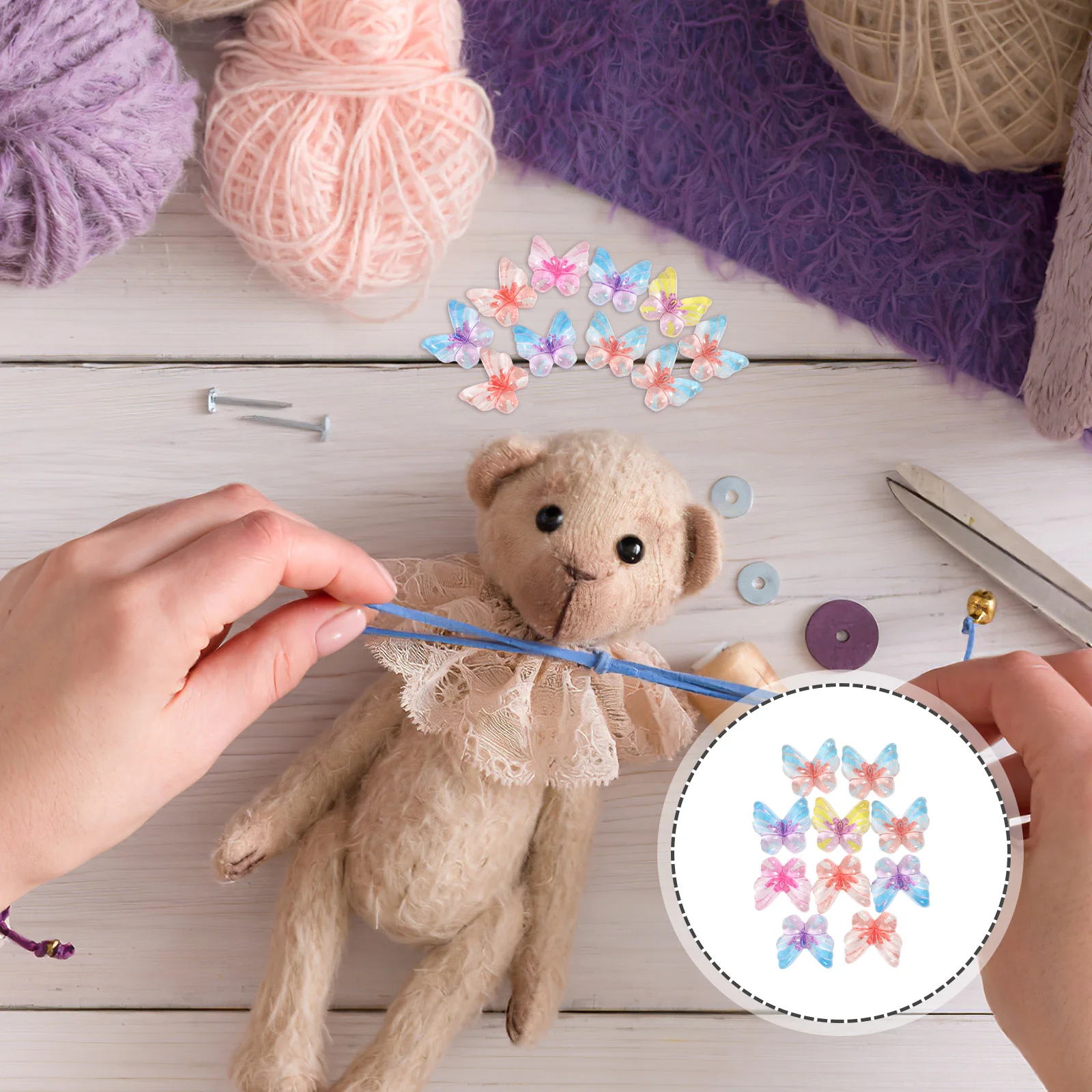 

1Set Resin Butterflies Flatback Charms for DIY Crafts Phone Case Hairpins Miniature Decorative Adornments Resin Charms