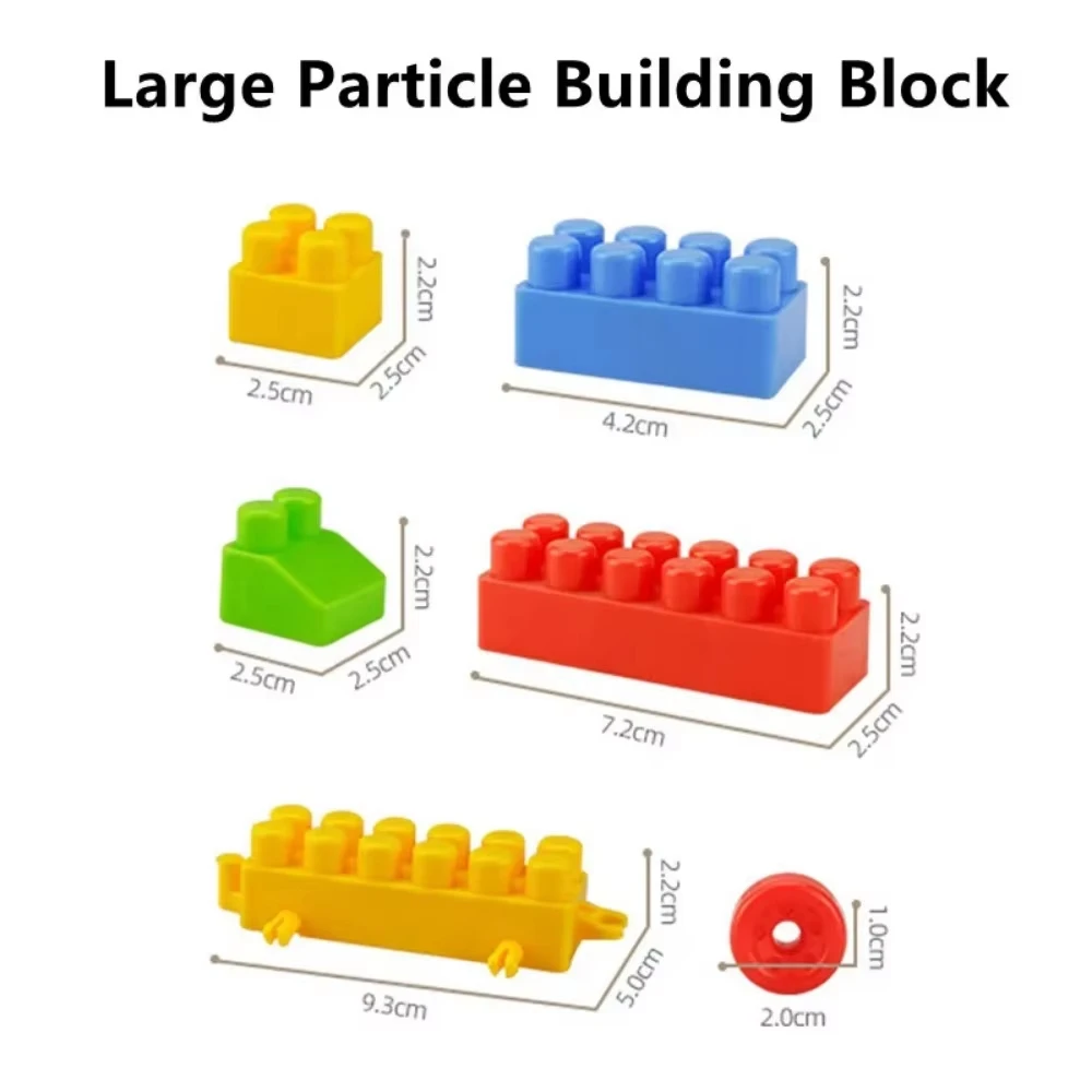 100/130pcs 어린이 조립 스태킹 장난감, 빌딩 블록의 대형 입자, 어린이 조기 교육 교육 장난감