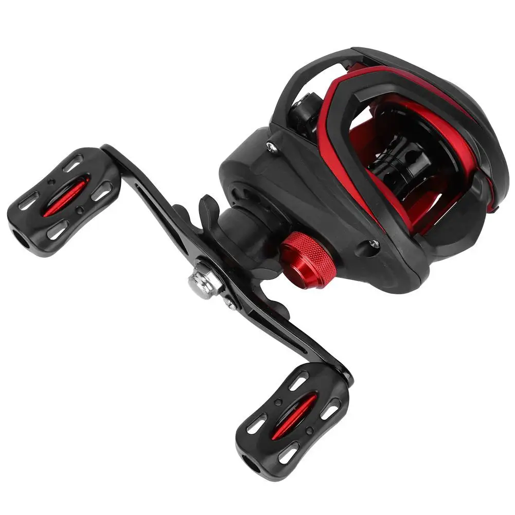 High-Speed 8:1:1 Spinning/Baitcasting Reel - Metal Bait, Black Rose, Long Casting, Left/Right Hand, Magnetic Brake