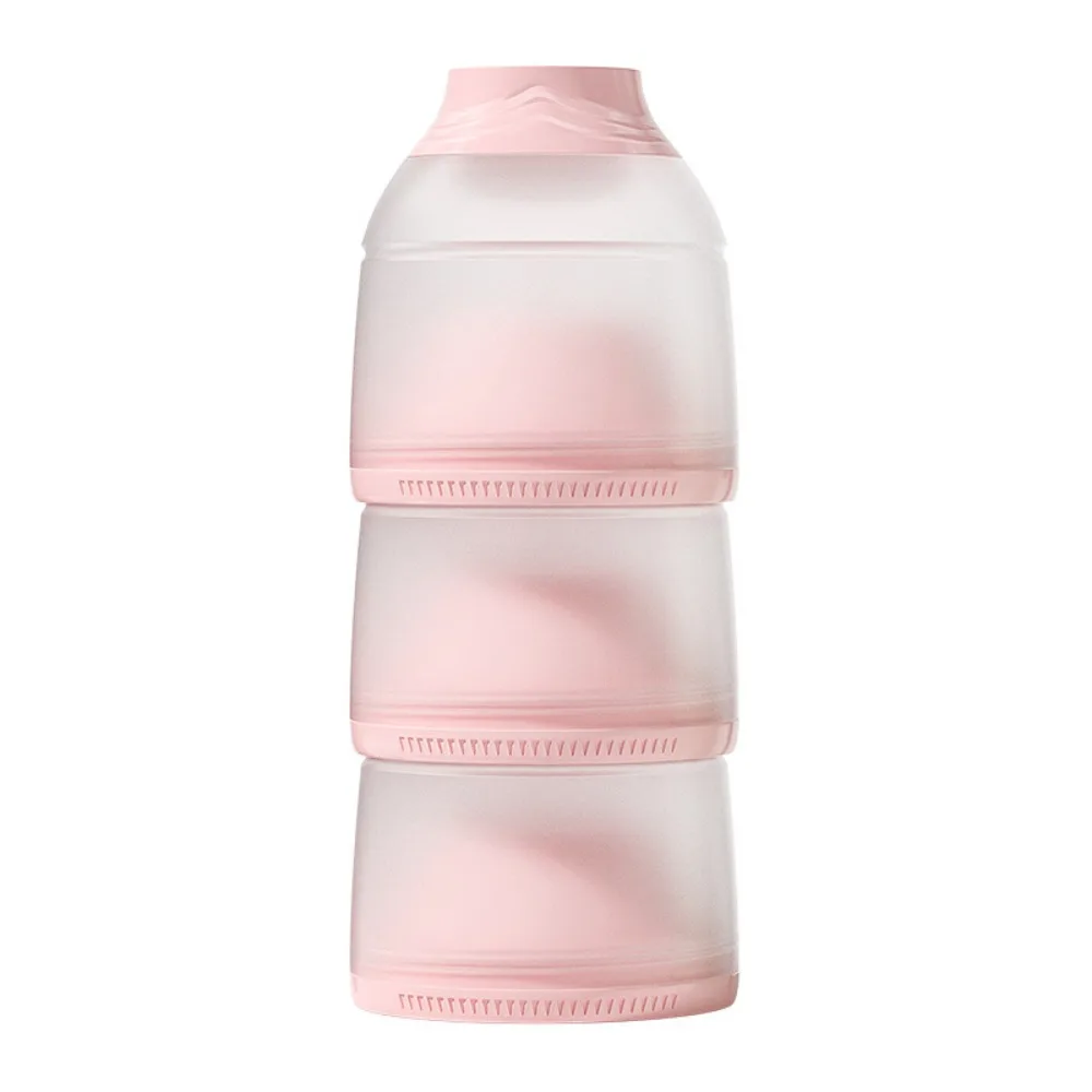 3 Layers Baby Milk Powder Box Compartment Large Capacity Kids Snack Container Stackable Moisture-proof