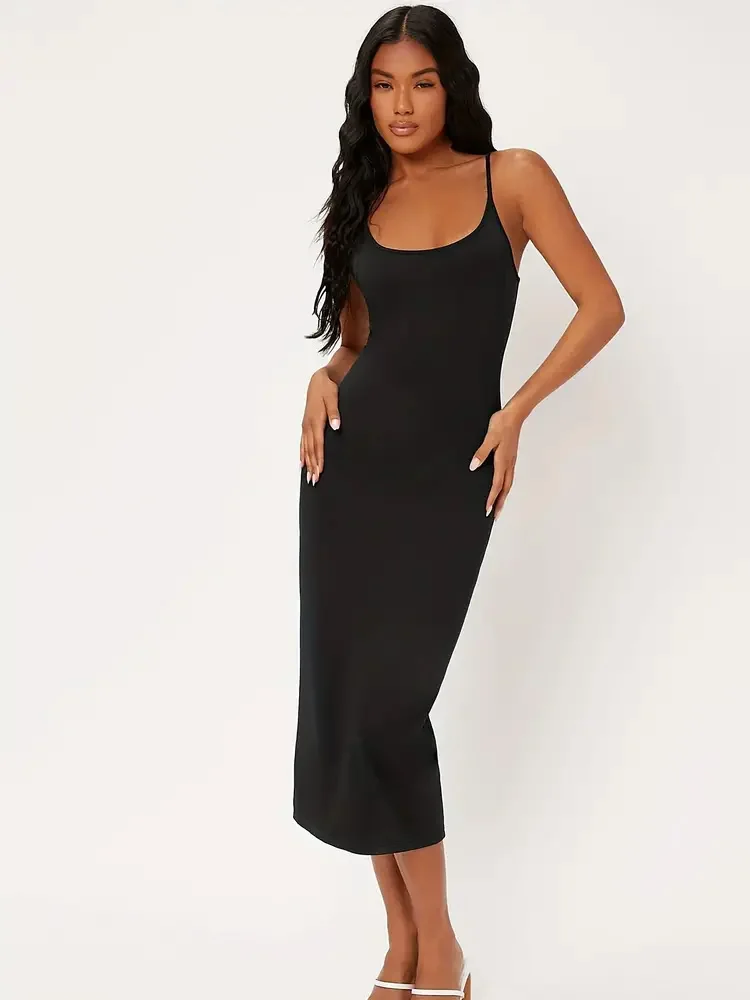 Abito Cami solido, elegante abito senza maniche per feste e Club, abbigliamento donna