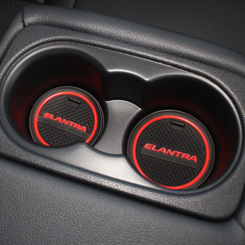 For Hyundai Elantra 2019 2020 Non Slip Door Gate Pad Car Door Groove Mat Anti-Slip Gate Slot Cup Pad Fit Cup Cushion