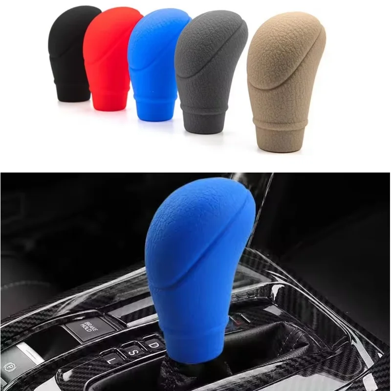 

Non-Slip Silicone AT Gear Shift Knob Cover Universal Car Manual Gear Shift Protective Covers Sleeve Auto Accessories Interior