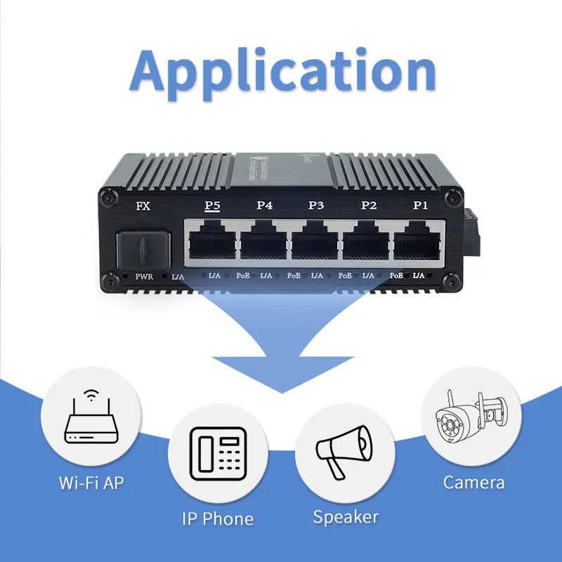 

Mini Industrial Gigabit 30W 90W PoE Extender 1 In 4 Out, 10/100/1000Mbps IEEE802.3af/at/bt PoE Repeater Din Rail /Wall Mount