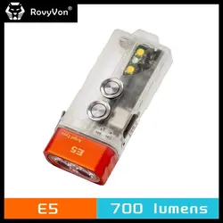 RovyVon E5 700lumens Rechargeable Dual 6500K Cool White Keychain Flashlights With Momentary On and Lockout Feature Torch