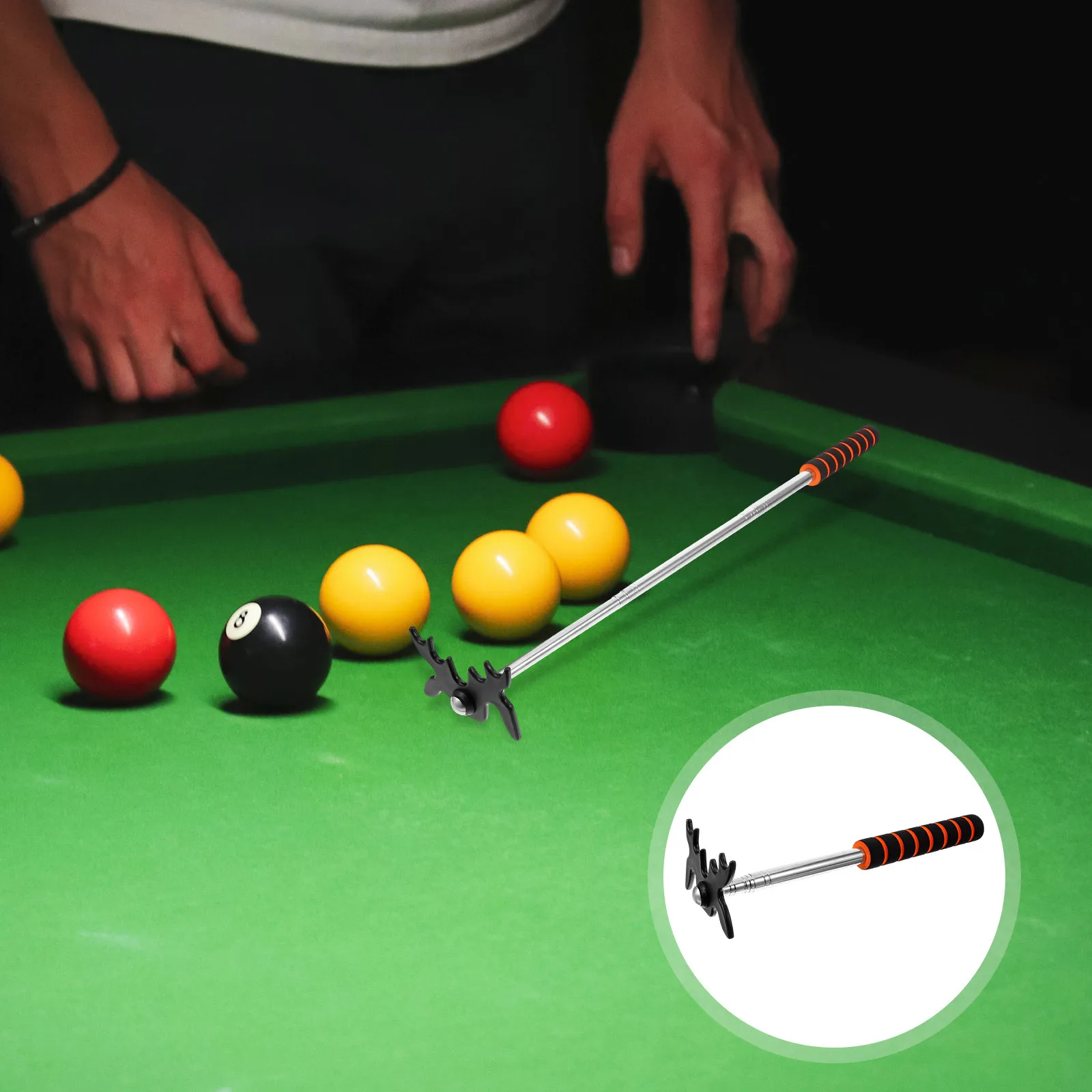 ที่วางไม้คิวสนุกเกอร์บิลเลียดแบบถอดได้ ทำจากโลหะ แข็งแรง ทนทาน อุปกรณ์เสริมสำหรับโต๊ะพูลแบบพกพา ปรับความสูงได้ ไม่ลื่น