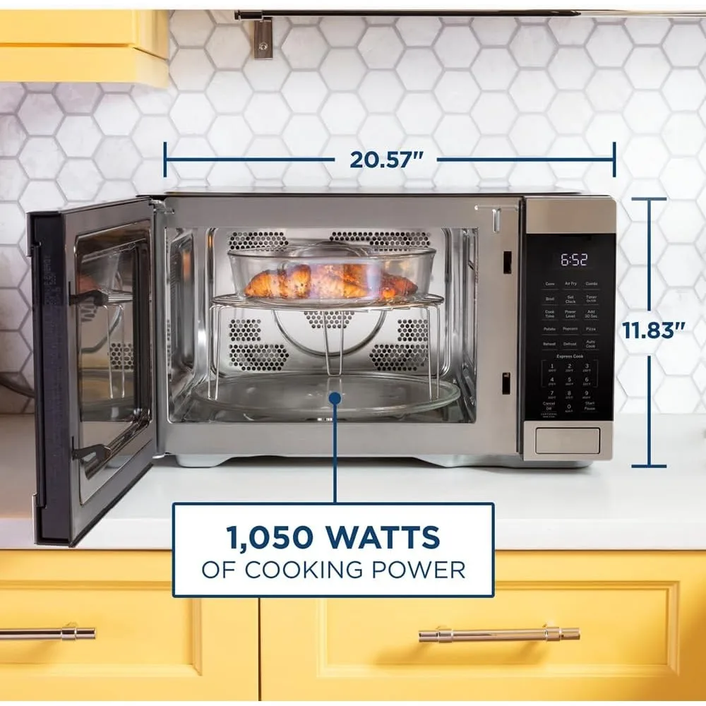 Forno a microonde a convezione da appoggio con capacità con frittura ad aria, acciaio inossidabile