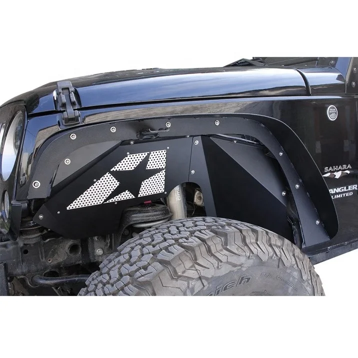 Wrangler JK Front Inner Fender Wheel Well Inner Liners Compatible with Jeep Wrangler JK & Unlimited 2007-2018 2/4 Doors