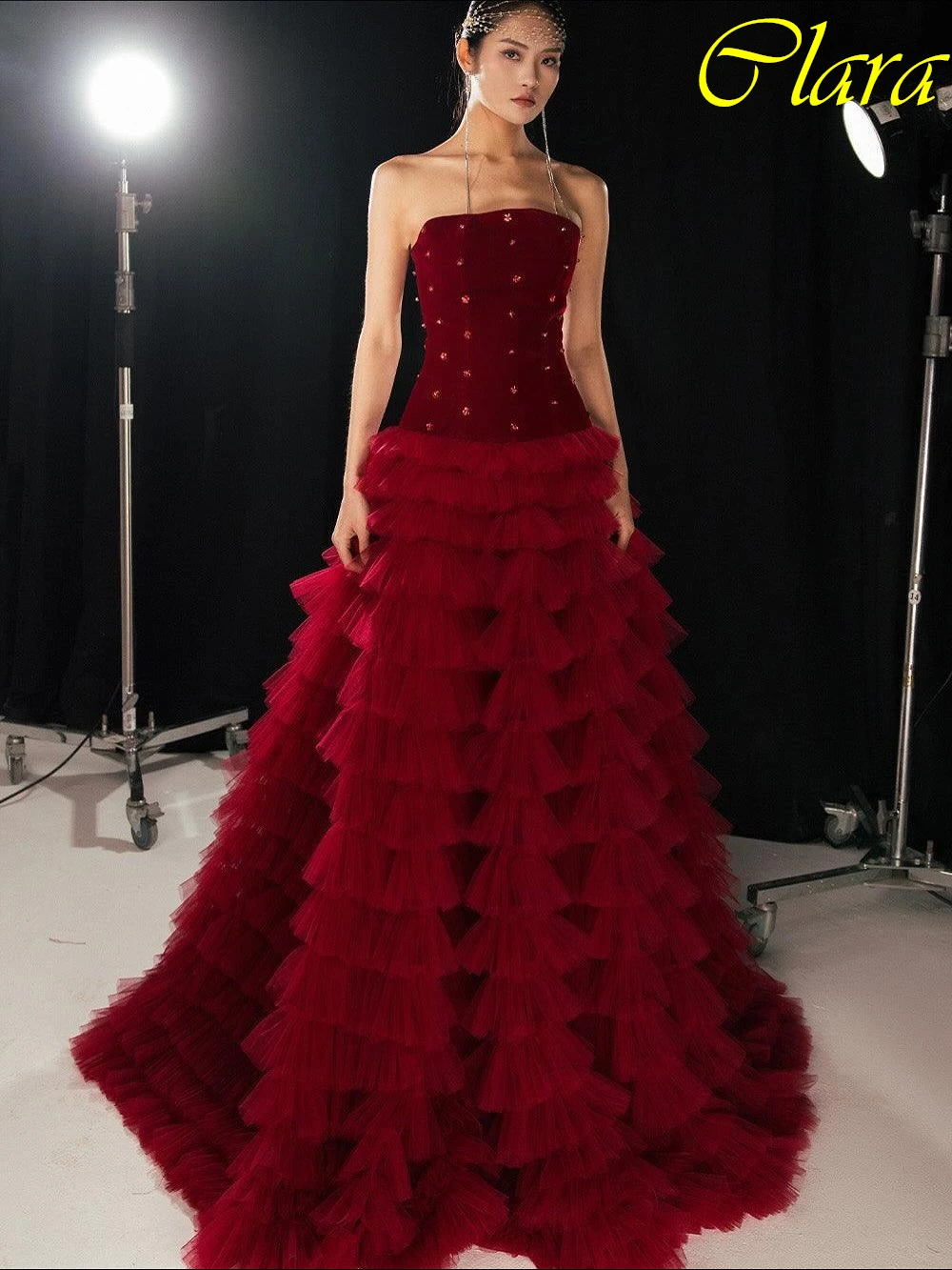 فستان سهرة أنيق مخصص على شكل حرف a بدون حمالات بدون أكمام، فساتين مناسبة مخصصة حساسة، فساتين المشاهير عالية الجودة