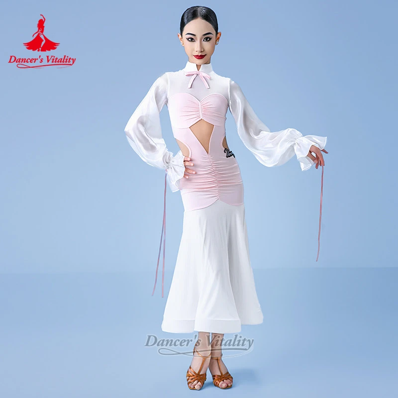 Adult&Child Ballroom Dance Practise Dresses Customize Size Women Waltz Quickstep Perform and Contest Attire Dancer's Vitality