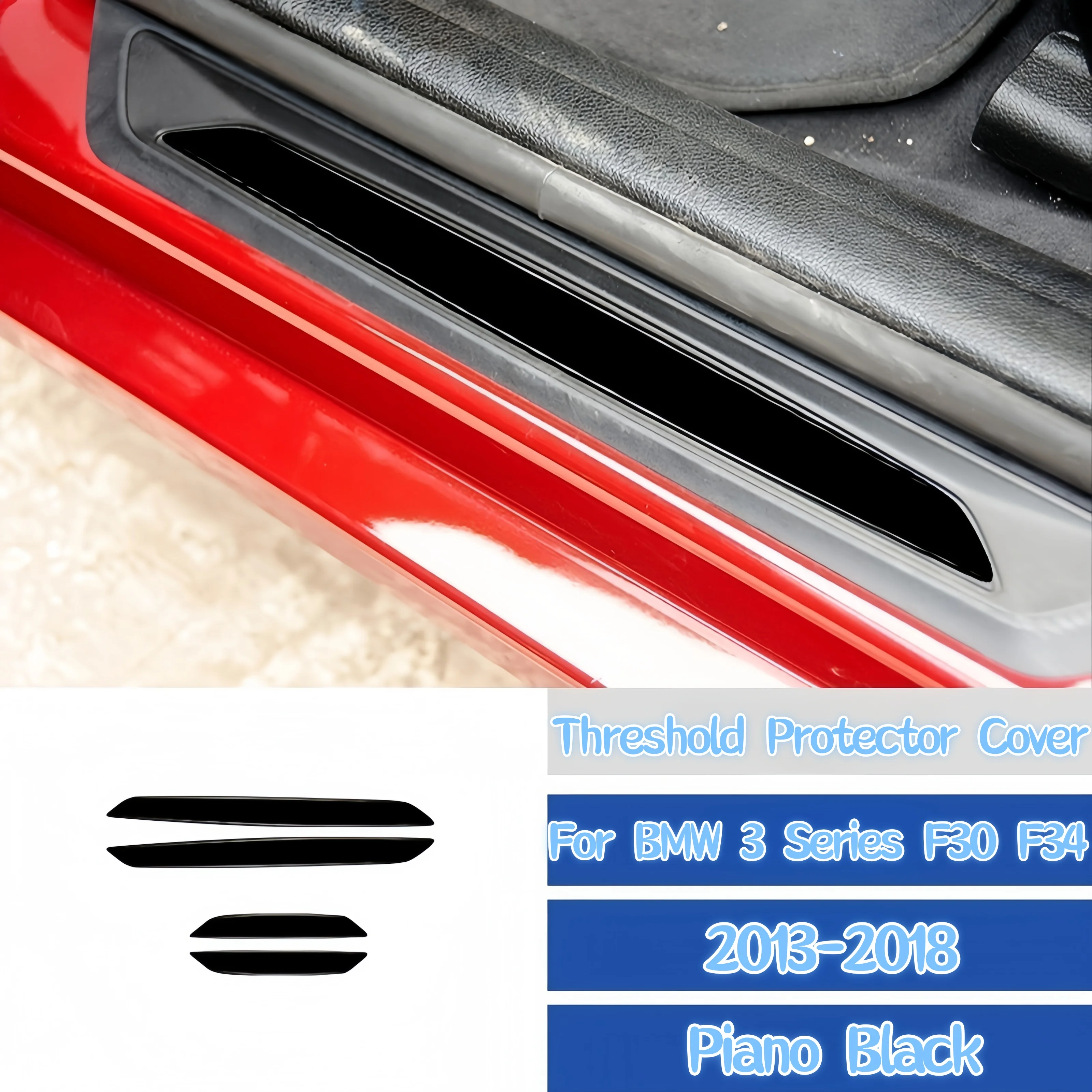 

Для BMW 3 серии F30 F34 2013-2018 автомобильные аксессуары фортепиано черный автоматический порог протектор декоративные полосы декоративная наклейка на порог