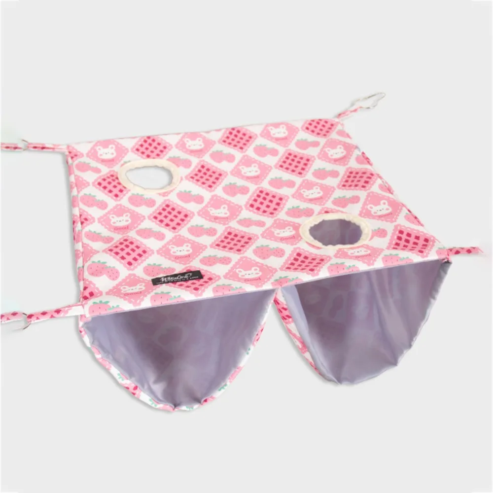 

Cartoon Pattern Hanging Ferret Hammock Waterproof Breathable Double Layer Hammock Multi-Sided Opening Hamster Nest For Pet Cage