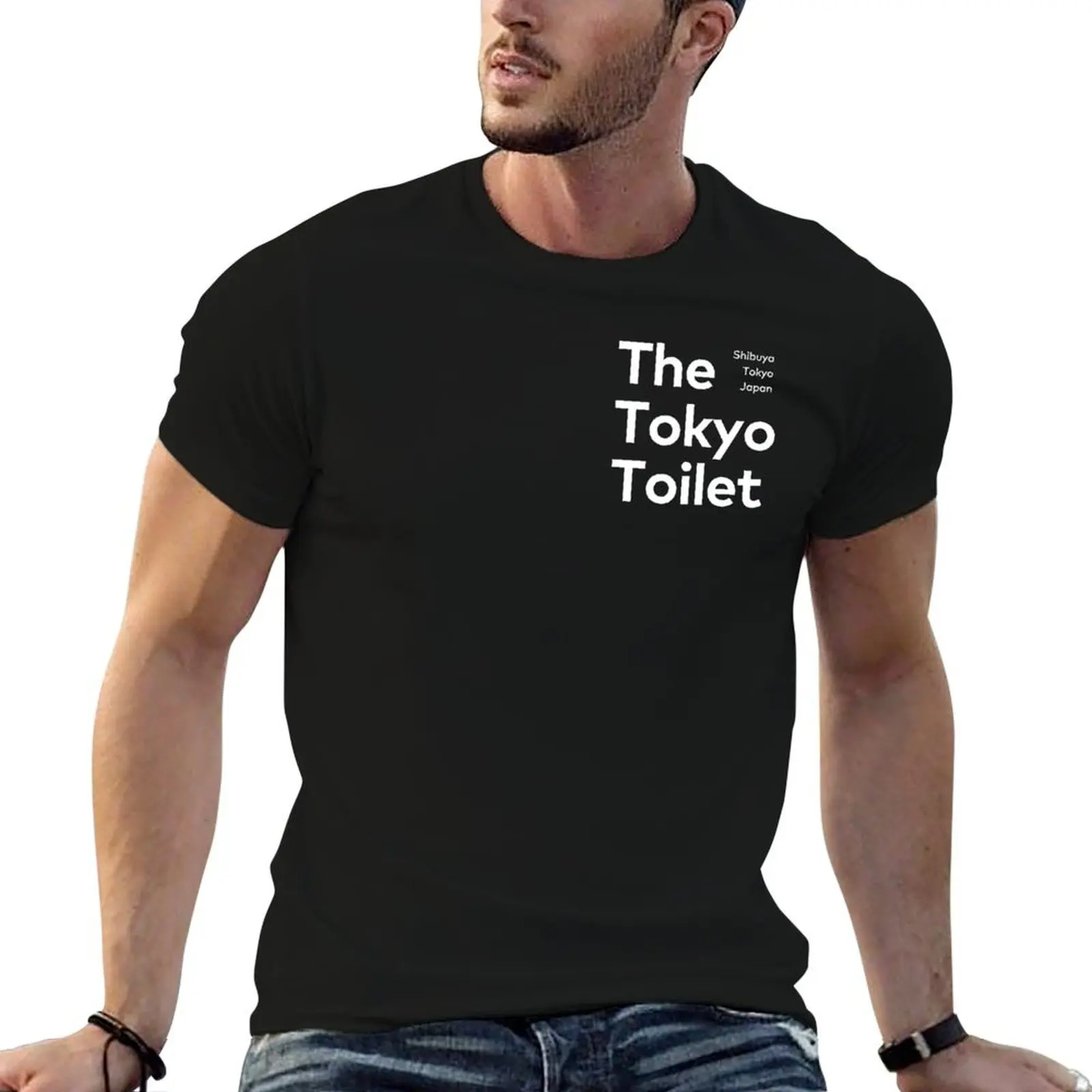The Tokyo Toilet / black background T-Shirt t shirt for man t shirts for man cotton T-Shirt — купить у AliExpress WW