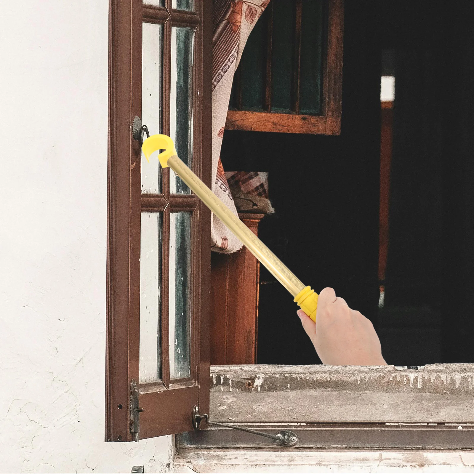 

Adjustable Tension Rod Window Catch Pole Hook Tool for Blinds Shades Awning Window Open Close Accessory Adjustable Tension Rod