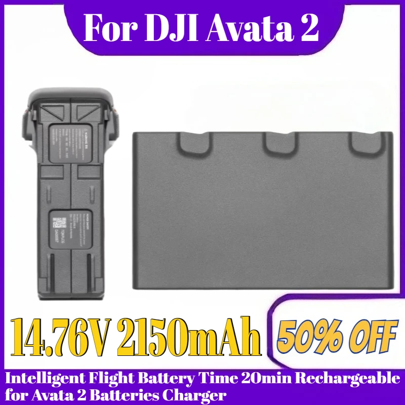 

14.76V 2150mAh Drone Battery for DJI Avata 2 Intelligent Flight Battery Time 20min Rechargeable for Avata 2 Batteries Charger