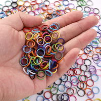 100pcs 8/10mm Colorful Painted Iron Single Ring Pening Ring Connection Ring for DIY Accessories Keychain Bracelet Materials
