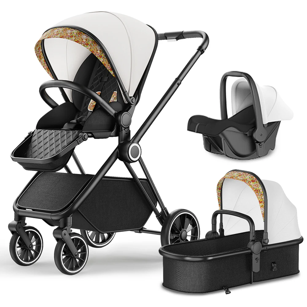 Coches Para Bebes. Lightweight Stroller Baby Pushchair 3 En 1 Luxury Foldable