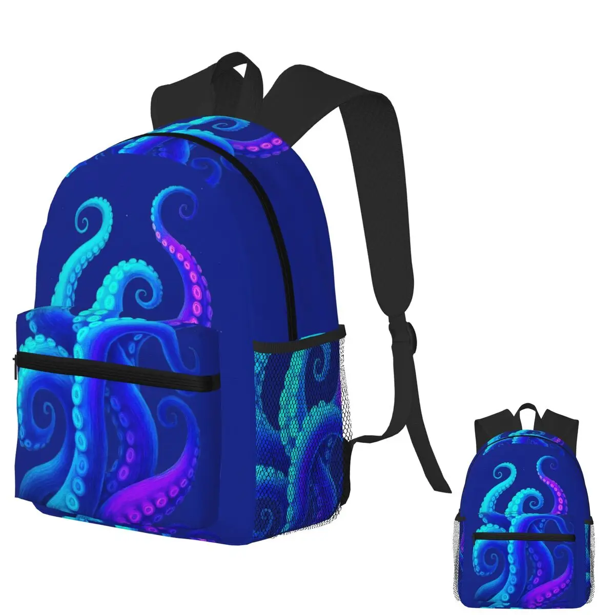 

Bioluminescent Glow Octopus Tentacles Student Backpack School Bag Hiking Travel Daypack for Men Women Bookbag Shoulder Bags
