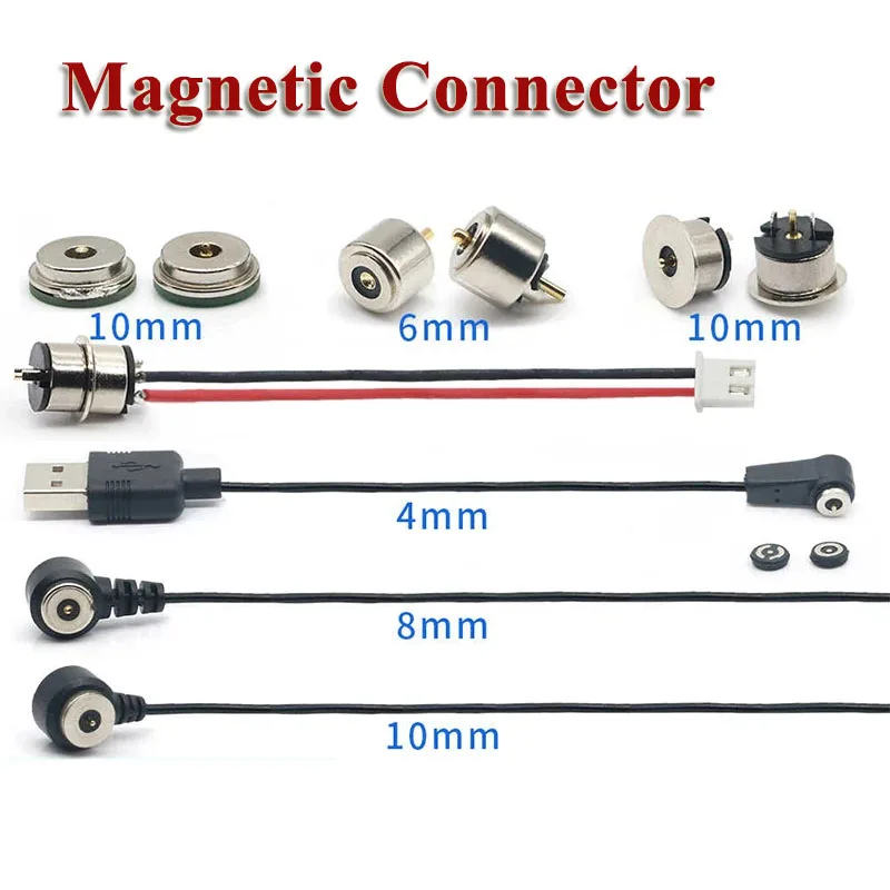 

Magnetic Male Female Socket Charging Wire Pogopin Spring Connector Cable Ceiling Light Pair Suction Waterproof Terminal Wire