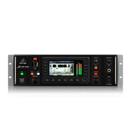 Behringers X32 Rack Consola mezcladora digital de montaje en rack de 40 canales con consola de sonido con interfaz USB de 16 preamplificadores