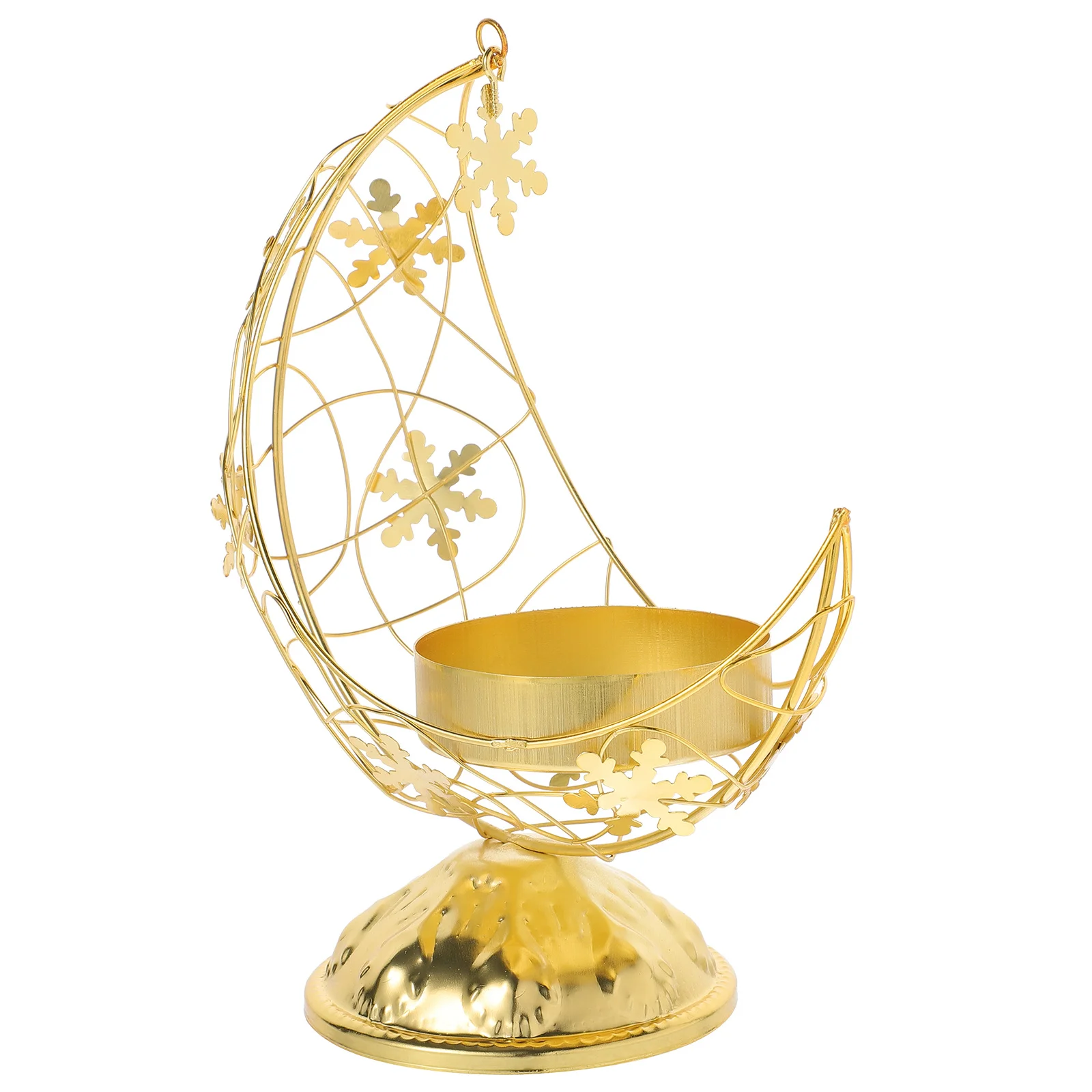 

Elegant Metal Moon Holder Versatile Desktop Decor Eye-Catching Design Ideal Gift Choice Moon Holder