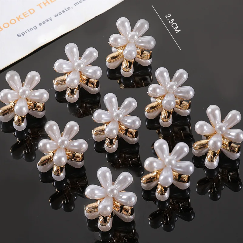 Mini Pearl Flower Grip for Women Korean Small Flower Clips Set Hairpins Hair Crab Girl Hair Accessories Girls  Hair Claw