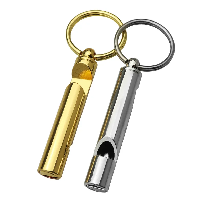 Miniso Multifunctional Bottle Opener Keychain, Classic Metal Emergency Rescue Whistle Keychain, Men'S Camping And Hiking Trip - Image 2