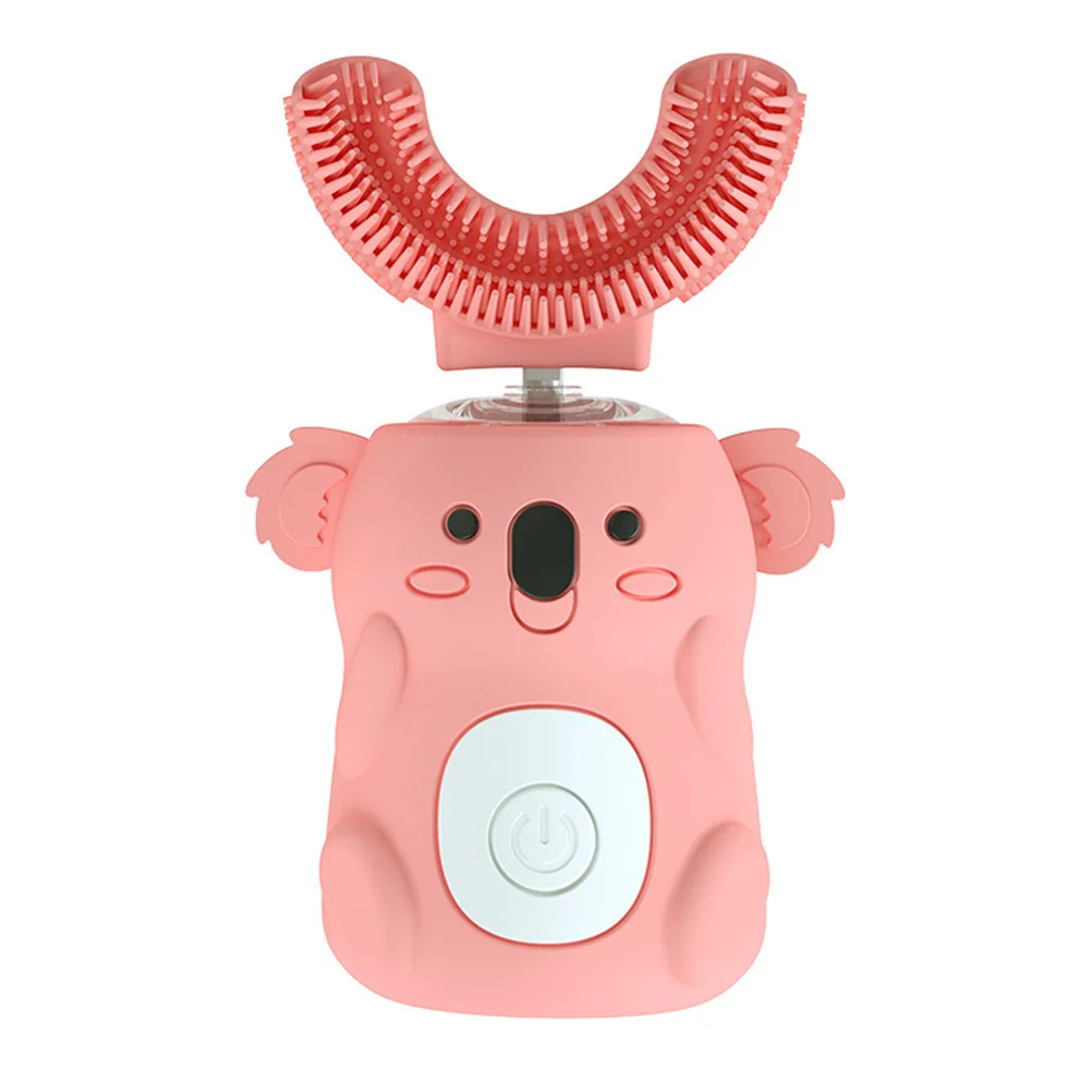 

Музыкальная детская электрическая зубная щетка с рисунком коалы, перезаряжаемая детская U-образная зубная щетка, безопасность ребенка, уход за зубами для малышей