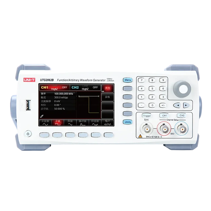 U NI-T UTG2122B 120MHz 2CH Pure Signals High Precision 1.28GSa/s  Square Wave Function Arbitrary Waveform Signal Generators